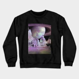 Shooting Hoops - Space Aesthetic, Retro Futurism, Sci Fi Crewneck Sweatshirt